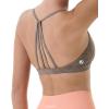 imageAUROLA Mercury Workout Sports Bras Women Athletic Removable Padded Backless Strapy Minimal Crop TopFloralcoffee