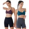 imageAUROLA Mercury Workout Sports Bras Women Athletic Removable Padded Backless Strapy Minimal Crop TopFloraldeep Teal