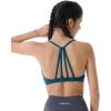 imageAUROLA Mercury Workout Sports Bras Women Athletic Removable Padded Backless Strapy Minimal Crop TopFloraldeep Teal