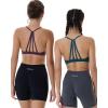 imageAUROLA Mercury Workout Sports Bras Women Athletic Removable Padded Backless Strapy Minimal Crop TopFloraldeep Teal