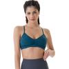 imageAUROLA Mercury Workout Sports Bras Women Athletic Removable Padded Backless Strapy Minimal Crop TopFloraldeep Teal
