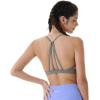 imageAUROLA Mercury Workout Sports Bras Women Athletic Removable Padded Backless Strapy Minimal Crop TopFloralkhaki
