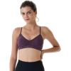 imageAUROLA Mercury Workout Sports Bras Women Athletic Removable Padded Backless Strapy Minimal Crop TopFloralpurple