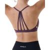 imageAUROLA Mercury Workout Sports Bras Women Athletic Removable Padded Backless Strapy Minimal Crop TopFloralpurple