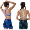 imageAUROLA Mercury Workout Sports Bras Women Athletic Removable Padded Backless Strapy Minimal Crop TopGlacier Gray