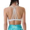 imageAUROLA Mercury Workout Sports Bras Women Athletic Removable Padded Backless Strapy Minimal Crop TopGlacier Gray
