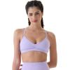 imageAUROLA Mercury Workout Sports Bras Women Athletic Removable Padded Backless Strapy Minimal Crop TopLavender