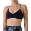 imageAUROLA Mercury Workout Sports Bras Women Athletic Removable Padded Backless Strapy Minimal Crop TopMercurysolidblack