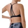 imageAUROLA Mercury Workout Sports Bras Women Athletic Removable Padded Backless Strapy Minimal Crop TopMercurysolidblack