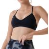 imageAUROLA Mercury Workout Sports Bras Women Athletic Removable Padded Backless Strapy Minimal Crop TopMercurysolidblack
