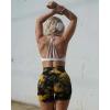 imageAUROLA Mercury Workout Sports Bras Women Athletic Removable Padded Backless Strapy Minimal Crop TopMercurysolidcrescent White