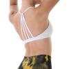 imageAUROLA Mercury Workout Sports Bras Women Athletic Removable Padded Backless Strapy Minimal Crop TopMercurysolidcrescent White
