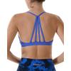 imageAUROLA Mercury Workout Sports Bras Women Athletic Removable Padded Backless Strapy Minimal Crop TopMercurysoliddazzling Blue