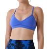 imageAUROLA Mercury Workout Sports Bras Women Athletic Removable Padded Backless Strapy Minimal Crop TopMercurysoliddazzling Blue