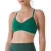 imageAUROLA Mercury Workout Sports Bras Women Athletic Removable Padded Backless Strapy Minimal Crop TopMercurysolidgreen Jacket