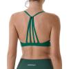 imageAUROLA Mercury Workout Sports Bras Women Athletic Removable Padded Backless Strapy Minimal Crop TopMercurysolidgreen Jacket