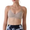 imageAUROLA Mercury Workout Sports Bras Women Athletic Removable Padded Backless Strapy Minimal Crop TopNatural