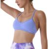 imageAUROLA Mercury Workout Sports Bras Women Athletic Removable Padded Backless Strapy Minimal Crop TopPack Blackjacarandapersimmon Orange