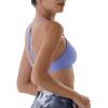 imageAUROLA Mercury Workout Sports Bras Women Athletic Removable Padded Backless Strapy Minimal Crop TopPack Blackjacarandapersimmon Orange