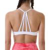 imageAUROLA Mercury Workout Sports Bras Women Athletic Removable Padded Backless Strapy Minimal Crop TopPackblackivoryvolcanic Grey