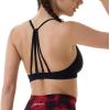 imageAUROLA Mercury Workout Sports Bras Women Athletic Removable Padded Backless Strapy Minimal Crop TopPackblacknaval Academychocolate Torte