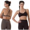 imageAUROLA Mercury Workout Sports Bras Women Athletic Removable Padded Backless Strapy Minimal Crop TopPackblacknaval Academychocolate Torte
