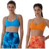 imageAUROLA Mercury Workout Sports Bras Women Athletic Removable Padded Backless Strapy Minimal Crop TopPackblackraspberry Sorbetblue Danube