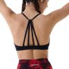 imageAUROLA Mercury Workout Sports Bras Women Athletic Removable Padded Backless Strapy Minimal Crop TopPackblackraspberry Sorbetblue Danube