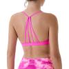 imageAUROLA Mercury Workout Sports Bras Women Athletic Removable Padded Backless Strapy Minimal Crop TopPink Glo