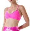 imageAUROLA Mercury Workout Sports Bras Women Athletic Removable Padded Backless Strapy Minimal Crop TopPink Glo