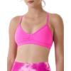 imageAUROLA Mercury Workout Sports Bras Women Athletic Removable Padded Backless Strapy Minimal Crop TopPink Glo