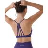 imageAUROLA Mercury Workout Sports Bras Women Athletic Removable Padded Backless Strapy Minimal Crop TopSeamless Gentian Violet