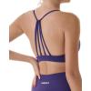 imageAUROLA Mercury Workout Sports Bras Women Athletic Removable Padded Backless Strapy Minimal Crop TopSeamless Gentian Violet