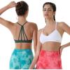 imageAUROLA Mercury Workout Sports Bras Women Athletic Removable Padded Backless Strapy Minimal Crop TopSeamless Ivory