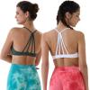 imageAUROLA Mercury Workout Sports Bras Women Athletic Removable Padded Backless Strapy Minimal Crop TopSeamless Ivory