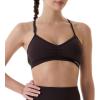 imageAUROLA Mercury Workout Sports Bras Women Athletic Removable Padded Backless Strapy Minimal Crop TopSeamlesschocolate Torte