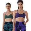 imageAUROLA Mercury Workout Sports Bras Women Athletic Removable Padded Backless Strapy Minimal Crop TopSeamlesseden Green