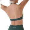 imageAUROLA Mercury Workout Sports Bras Women Athletic Removable Padded Backless Strapy Minimal Crop TopSeamlesseden Green