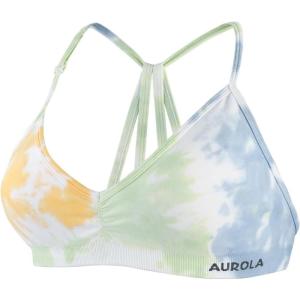 imageAUROLA Mercury Workout Sports Bras Women Athletic Removable Padded Backless Strapy Minimal Crop Top1 Tie Dye GreenBlueOrange