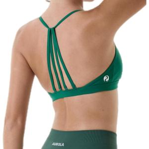 imageAUROLA Mercury Workout Sports Bras Women Athletic Removable Padded Backless Strapy Minimal Crop TopMercurysolidgreen Jacket