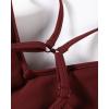 imageAUROLA Serpent Seamless Sports Bras for WomenBackless Padded Strappy Workout Gym Yoga Crop TopsSerpent Burgundy