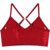 imageAUROLA Serpent Seamless Sports Bras for WomenBackless Padded Strappy Workout Gym Yoga Crop TopsSerpent Christmas Red