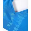 imageAUROLA Serpent Seamless Sports Bras for WomenBackless Padded Strappy Workout Gym Yoga Crop TopsSerpent Indigo