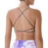 imageAUROLA Venus Women Sports Bras Backless Strappy Workout Bra Low Support Removable Padded Gym BrasFloralkhaki