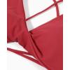 imageAUROLA Venus Women Sports Bras Backless Strappy Workout Bra Low Support Removable Padded Gym BrasVenussolidchili Red