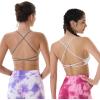 imageAUROLA Venus Women Sports Bras Backless Strappy Workout Bra Low Support Removable Padded Gym BrasVenussolidcrescent White
