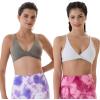 imageAUROLA Venus Women Sports Bras Backless Strappy Workout Bra Low Support Removable Padded Gym BrasVenussolidcrescent White