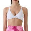 imageAUROLA Venus Women Sports Bras Backless Strappy Workout Bra Low Support Removable Padded Gym BrasVenussolidcrescent White
