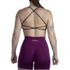 imageAUROLA Workout Sports Bras Women Athletic Removable Backless Strappy Criss Cross Light Support Gym Fitness Yoga Crop BraBlack