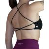 imageAUROLA Workout Sports Bras Women Athletic Removable Backless Strappy Criss Cross Light Support Gym Fitness Yoga Crop BraBlack